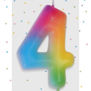 Alternative view of P'TIT CLOWN — Bougie Anniversaire Chiffre 4 Multicolore