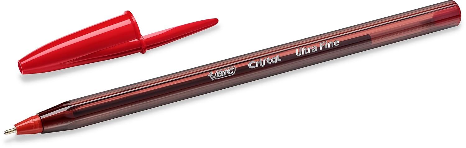 BIC Cristal Exact — Stylos-bille pointe fine 0,7 mm rouge x20 – Image 2