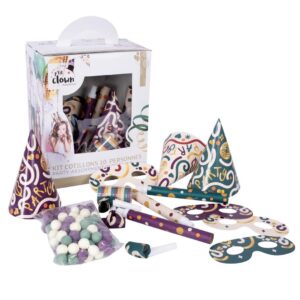 P'TIT CLOWN - Kit Cotillons Boîte 10 Personnes - Accessoire de Fête Amusant et Coloré - Parfait pour Nouvel An, Noël, Anniversaire, Mariage, Soirée à Thème ou Fêtes de fin d’année (Multicolore)