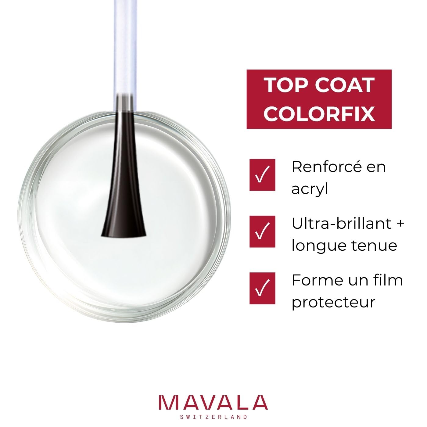 MAVALA Colorfix — Top coat transparent ultra-brillant 10 ml – Image 2