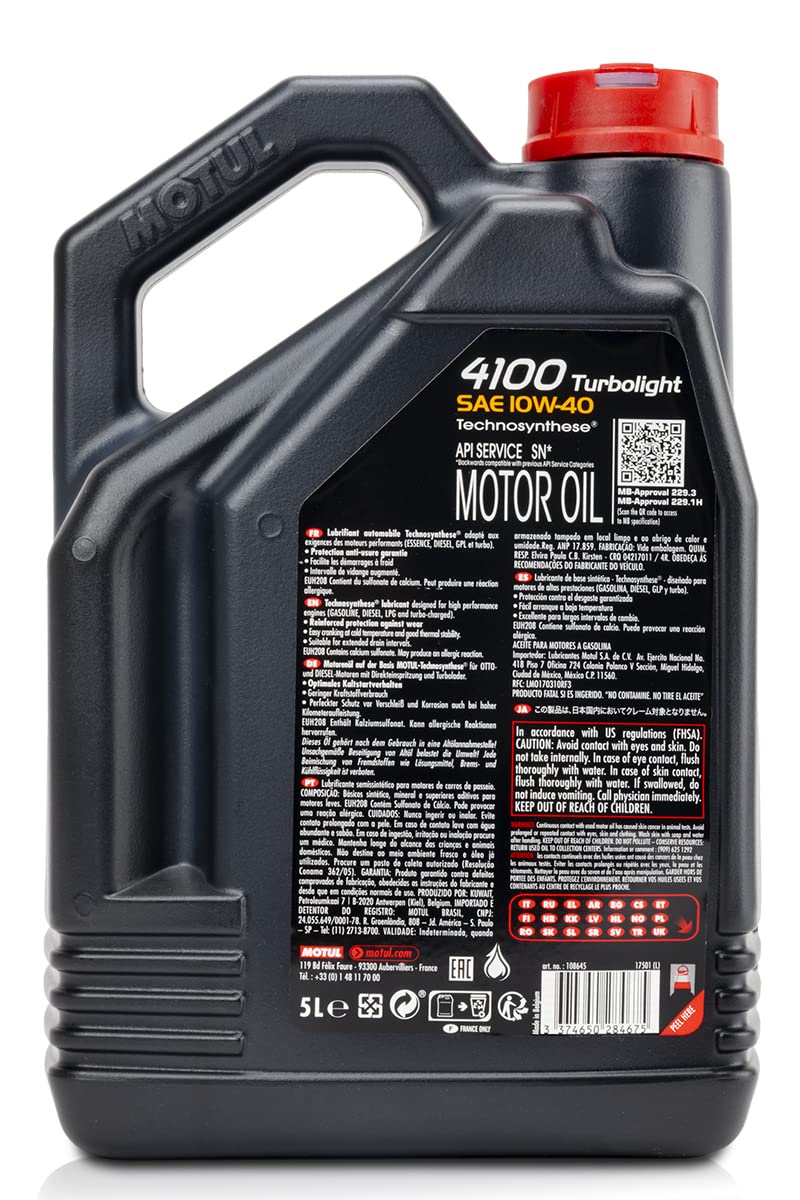 ACEITE 4100 Turbolight — Huile moteur 10W40 5L – Image 4