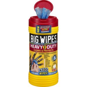 Big Wipes BWI-2420 4 x 4 lingettes de nettoyage Ultra Résistant – NOIR (Lot de 100)