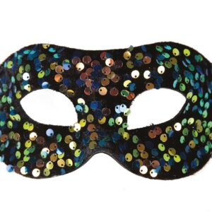 P'TIT CLOWN - Loup à Sequins - Avec Élastique - Adulte - Luxe - Accessoire Scintillant pour Compléter Déguisement Carnval, Fêtes de Fin d'Année, Nouvel An, Noël et Fêtes Costumées