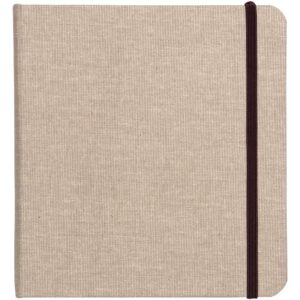 Clairefontaine 96109C Carnet de Voyage Goldline - 30 Feuilles Papier Dessin Blanc au Grain Léger - 20x20 cm 180g - Couverture Toilée Prête à Peindre - Idéal pour les Artistes Globe-trotteurs