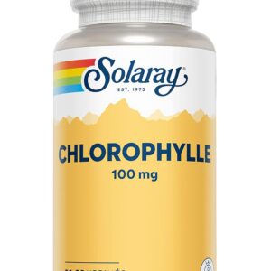 Solaray Chlorophylle 100 mg | Détoxifier votre corps | 1 flacon de 90 Comprimés