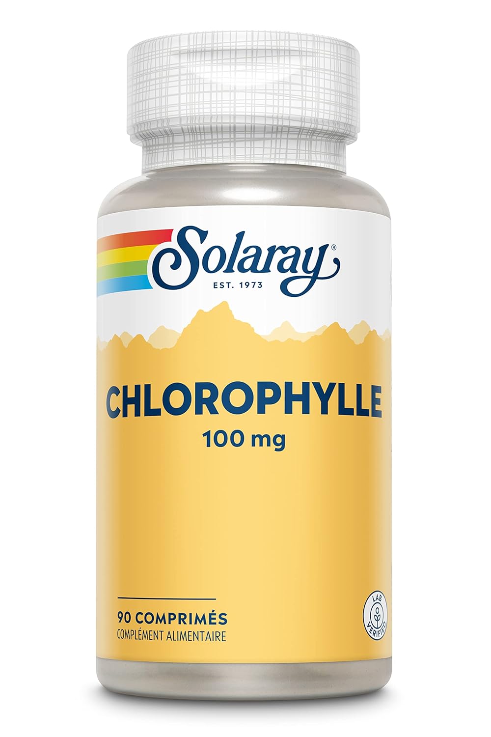 Solaray Chlorophylle 100 mg | Détoxifier votre corps | 1 flacon de 90 Comprimés