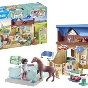 Playmobil 71352 Vétérinaire et Centre de thérapie - Horses of Waterfall - Comprend Un Box d'aquatrainer. Fabriqué avec Plus de 80% de matériaux recyclés ou biosourcés en Moyenne. Dès 5 Ans