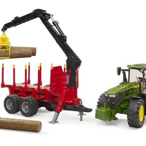 Alternative view of BRUDER John Deere 7R 350 — Tracteur avec remorque forestière