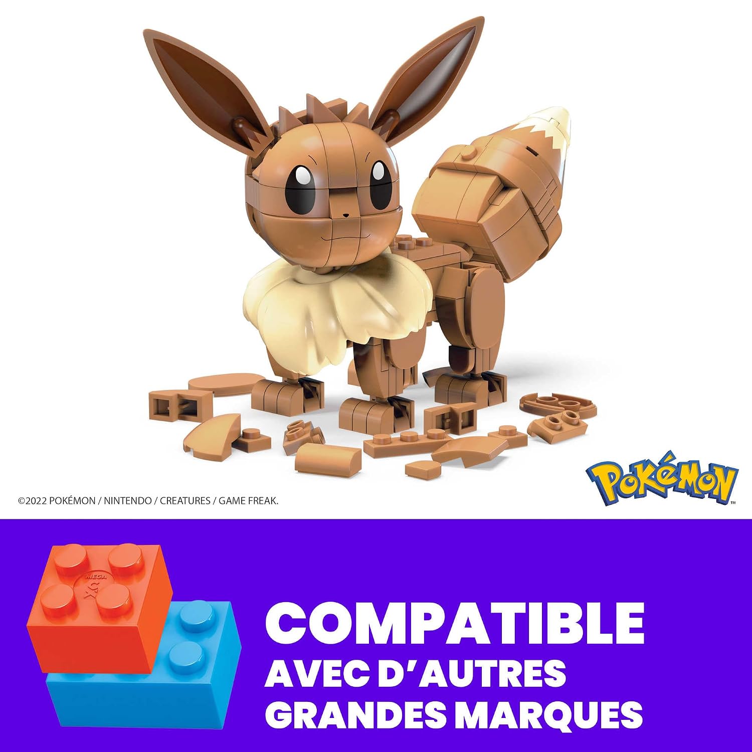 MEGA Pokémon — Figurine Évoli articulée 228 pièces – Image 4