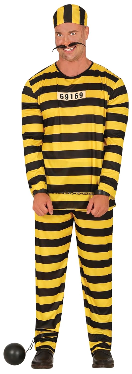 FIESTAS GUIRCA Déguisement Prisonnier Costume Adulte Homme Taille L 52-54