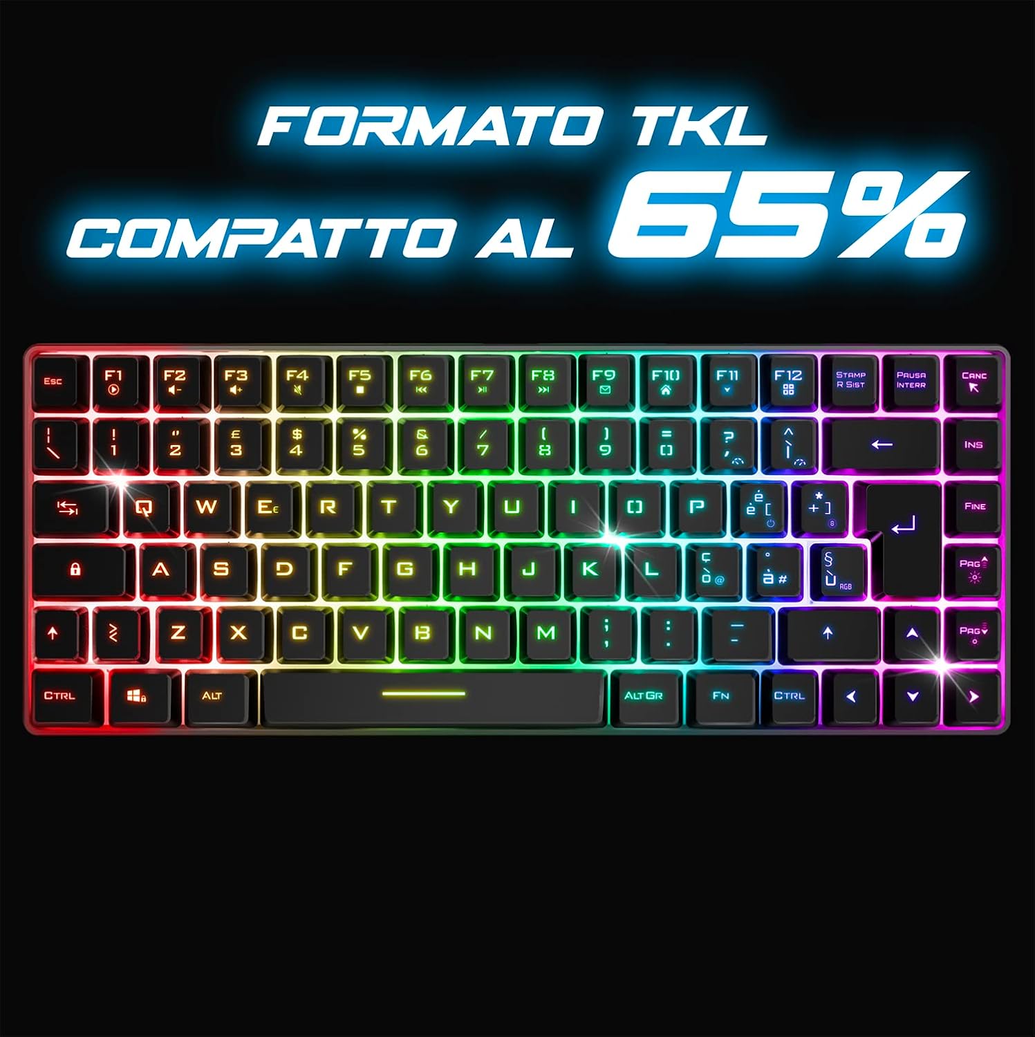 SPIRIT OF GAMER — Clavier Gaming Bluetooth RGB TKL 65% – Image 2