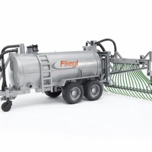 bruder 02020 - Fliegl Tonneau-remorque avec épandeur à tuyaux traînés - 1:16 Tonneau à lisier, chariot à lisier, tonne à ordure, tonne à eau, ferme, agriculture, remorque, accessoires pour tracteurs