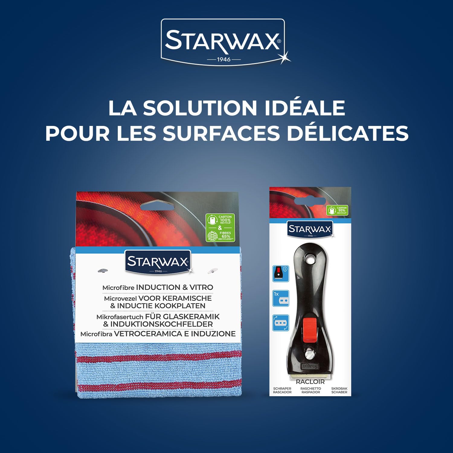STARWAX - Microfibre Spéciale Vitrocéramique et Induction - lot de 4 – Image 4