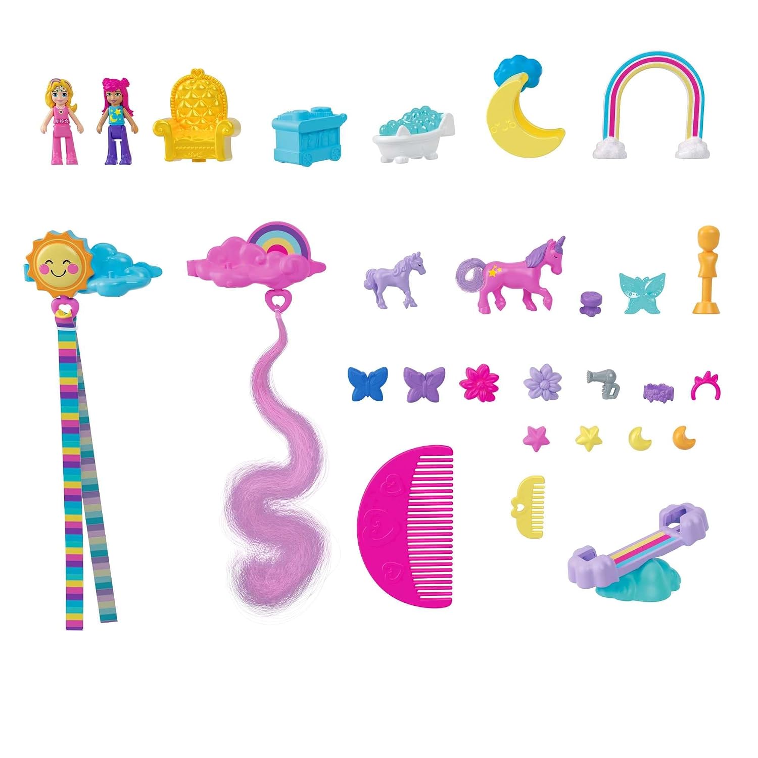 POLLY POCKET — Coffret Salon de Coiffure Licorne Arc-en-Ciel – Image 2