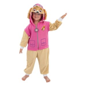 Chaks - Combinaison Skye pour Enfants, Combi Officielle Pat’ Patrouille avec Capuche, Tenue Douillette pour Le Carnaval et Le Quotidien