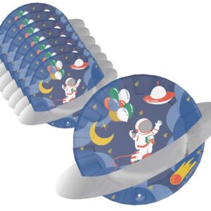 CAM ET LEON - Accessoires Décoration d’Anniversaire Enfant - Thème Espace - Assiettes, Serviettes, Confettis, Sachets, Cartes d’Invitation, Ballons (Assiette X8)
