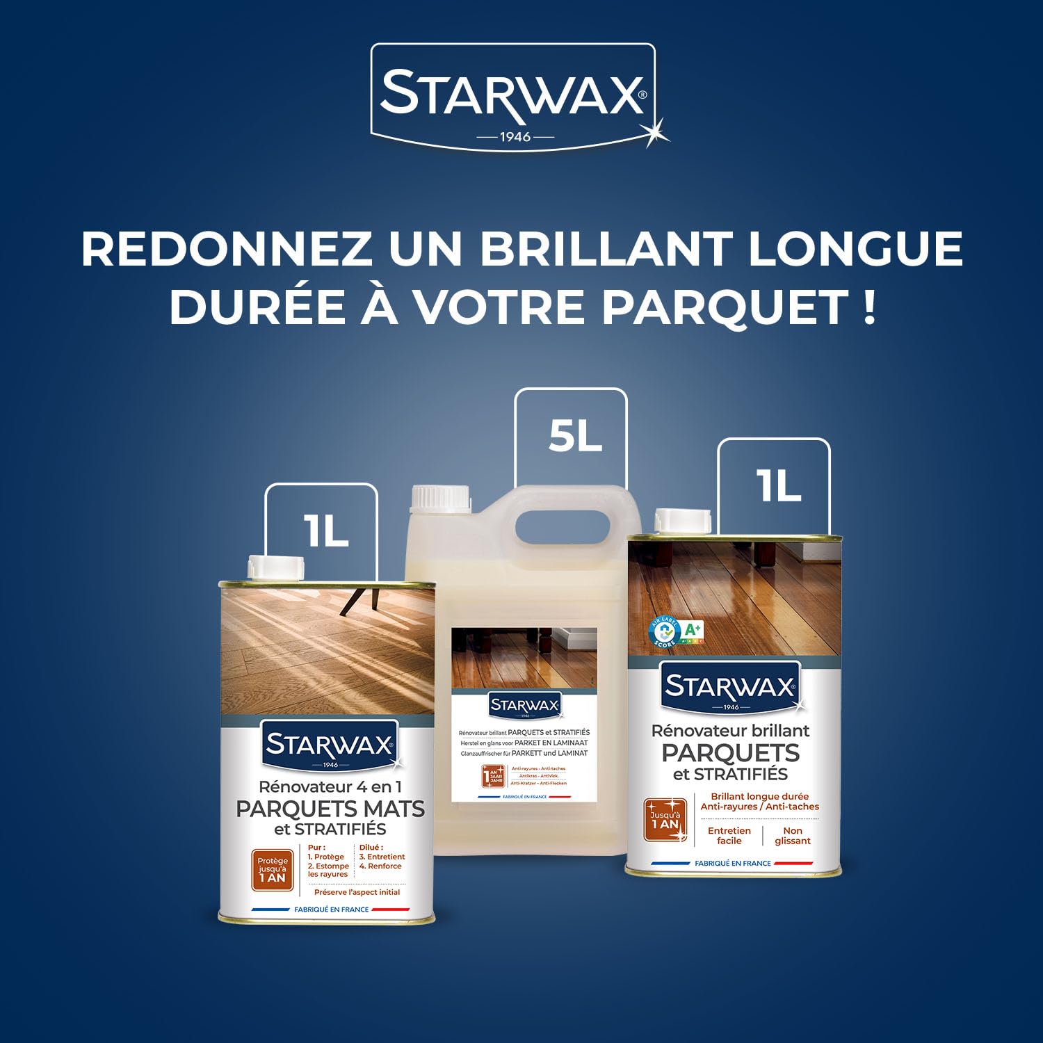 STARWAX — Rénovateur brillant parquets vitrifiés 1L – Image 4
