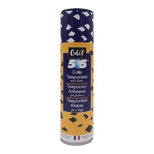 Odif - Colle Temporaire pour Tissu 505 en Spray - Idéale pour le Patchwork, Broderie et Couture - Sans Acide, Certifiée ECO PASSPORT OEKO-TEX - Fabriquée en France, Spray de 250 ml