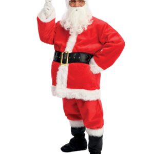 P'TIT CLOWN - Costume Père Noël - Déguisement Pere Noel Complet - Santa Claus - Parfait pour Fête de Fin d'Année, Christmas - Effet Fourrure - Rouge