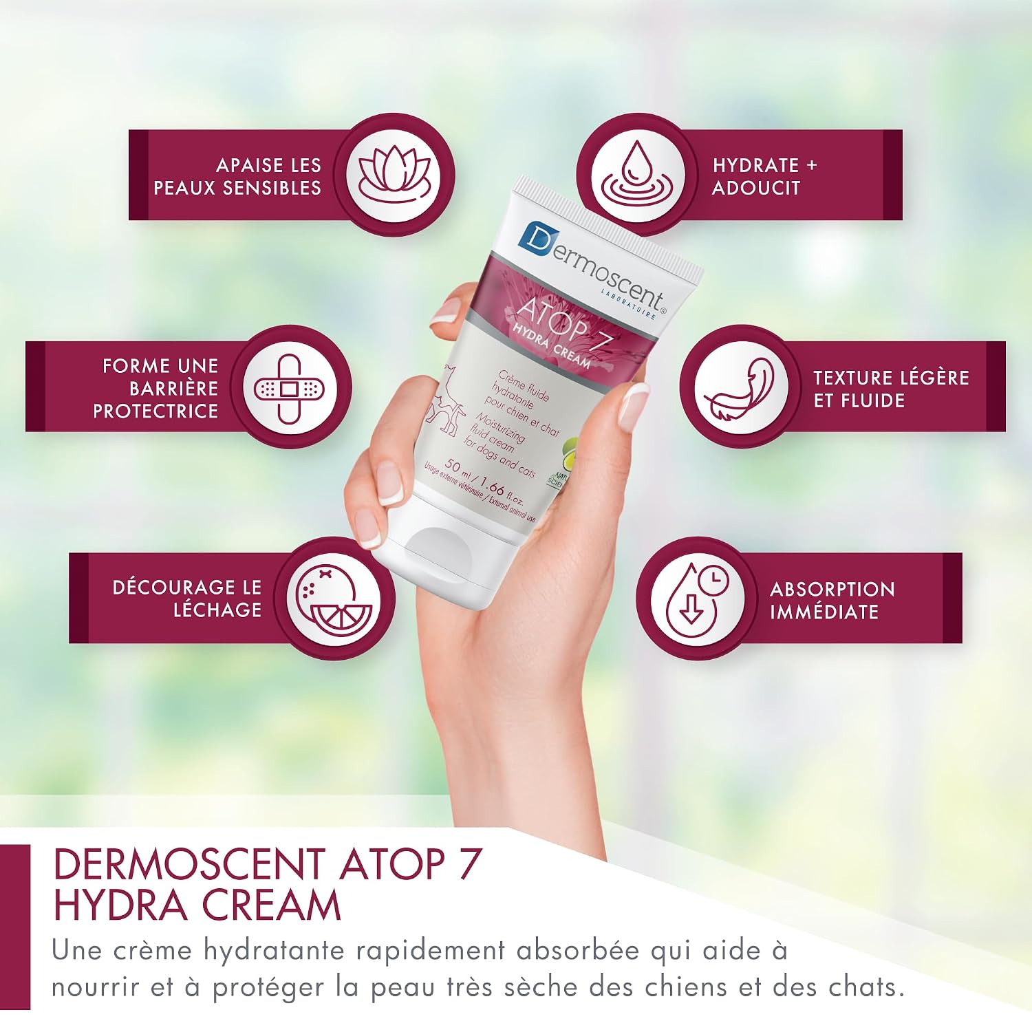 DERMOSCENT ATOP 7 Hydra Cream — Crème hydratante 50 ml – Image 4
