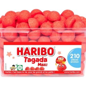 HARIBO - Tubo Maxi Tagada - Bonbons Sans Colorants Artificiels - Boîte de 210 Bonbons