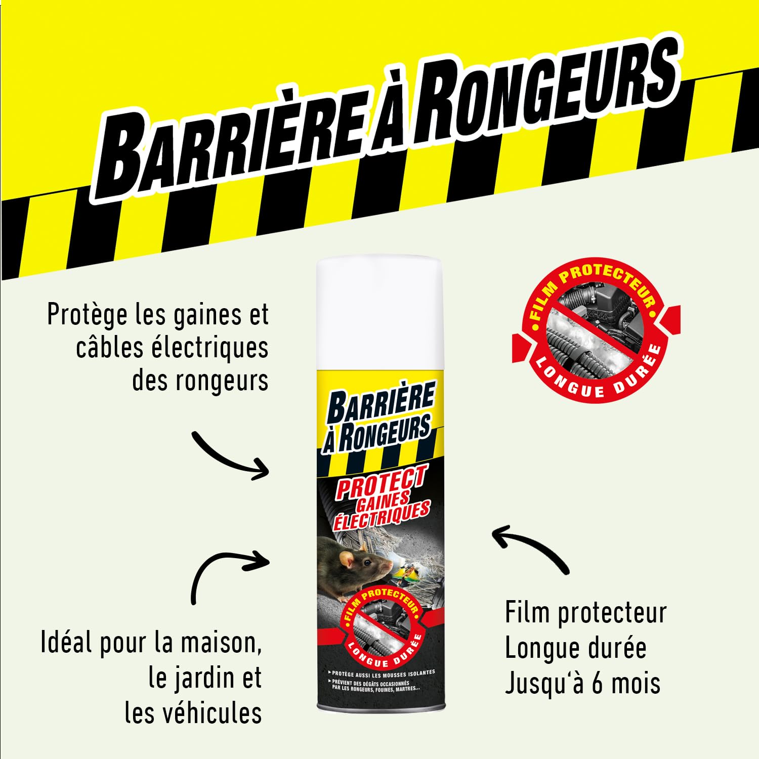 BARRIERE A RONGEURS — Aérosol protecteur gaines électriques 400 ml – Image 3