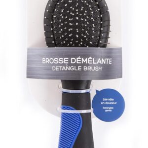 Brosse Démêlante Héry Labo pour Chien et Chat - Élimine Nœuds, Poils Morts et Saletés, Picots à Bouts Arrondis sur Coussin d’Air, Manche Ergonomique Antidérapant, Toilettage Professionnel (Small)