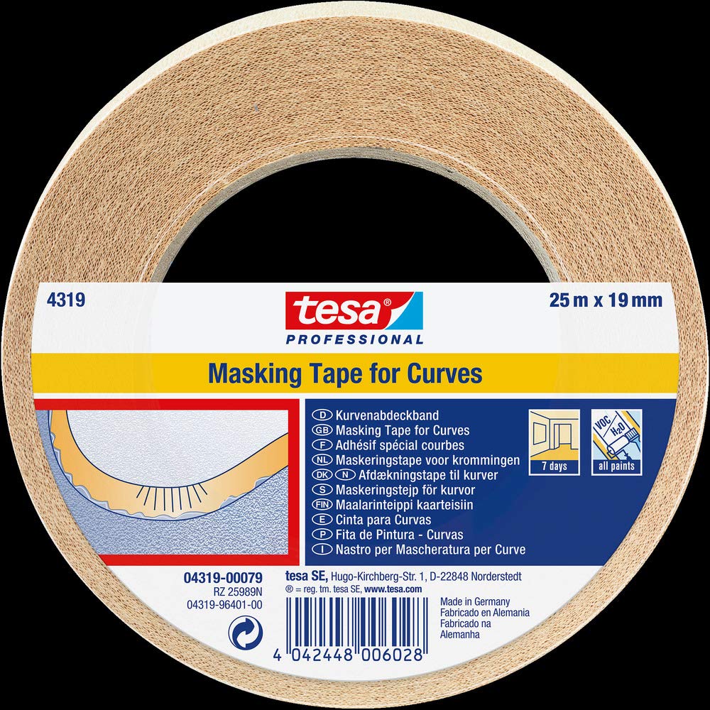 TESA 4319 — Ruban de masquage pour courbes 19 mm x 25 m – Image 3