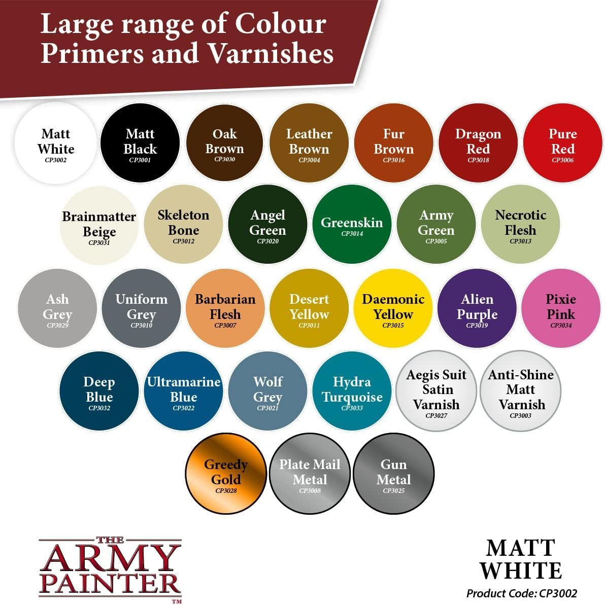 THE ARMY PAINTER Colour Primer Matt White — Spray acrylique 400 ml – Image 5