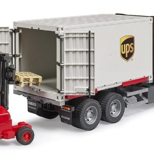 Alternative view of BRUDER Scania Super 560R — Camion logistique UPS avec chariot