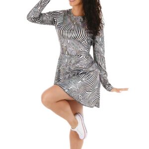 P'TIT Clown - 22680 - Robe Disco - Silver Party Dress - Déguisement Adulte - Argent, Brillant - Look Années 70 - Parfait pour Carnaval, Fêtes Costumées et Évènements à Thème - Polyester - L/XL