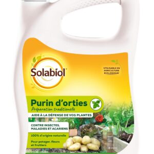 SOLABIOL Purins d'Orties - Lutte Contre Les Pucerons Acariens Mildiou & Oïdiume - Renfort Protecteur - Etui 2,5L - Utilisable en Agriculture Biologique - SOPOR25