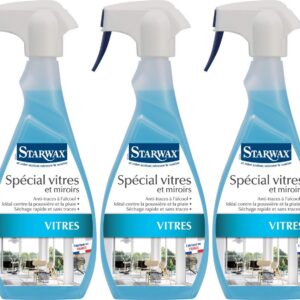 STARWAX Spécial Vitres Anti-Traces à l'Alcool 500ml - Lot de 3