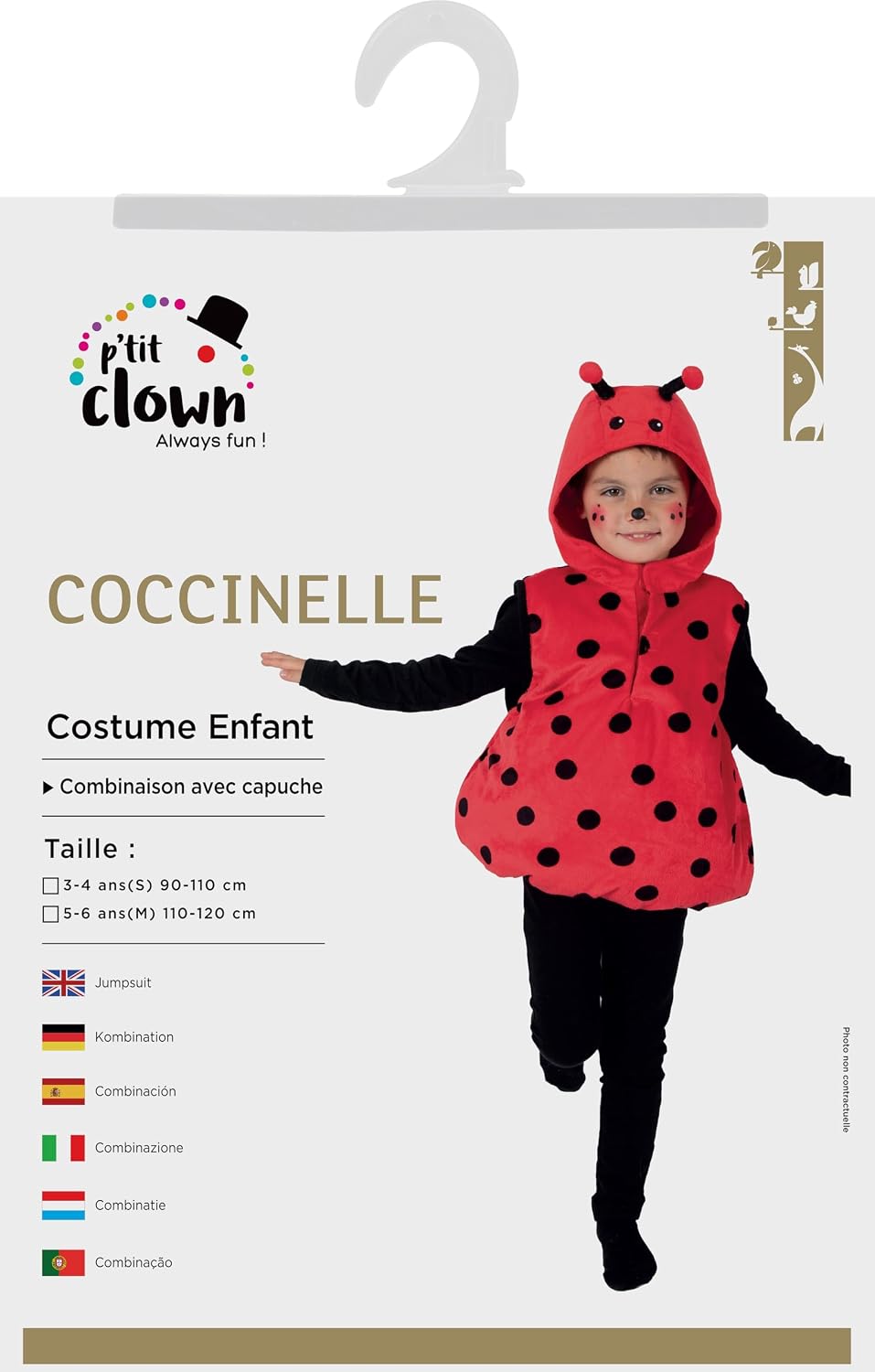P'TIT CLOWN — Costume coccinelle enfant 3/4 ans – Image 3