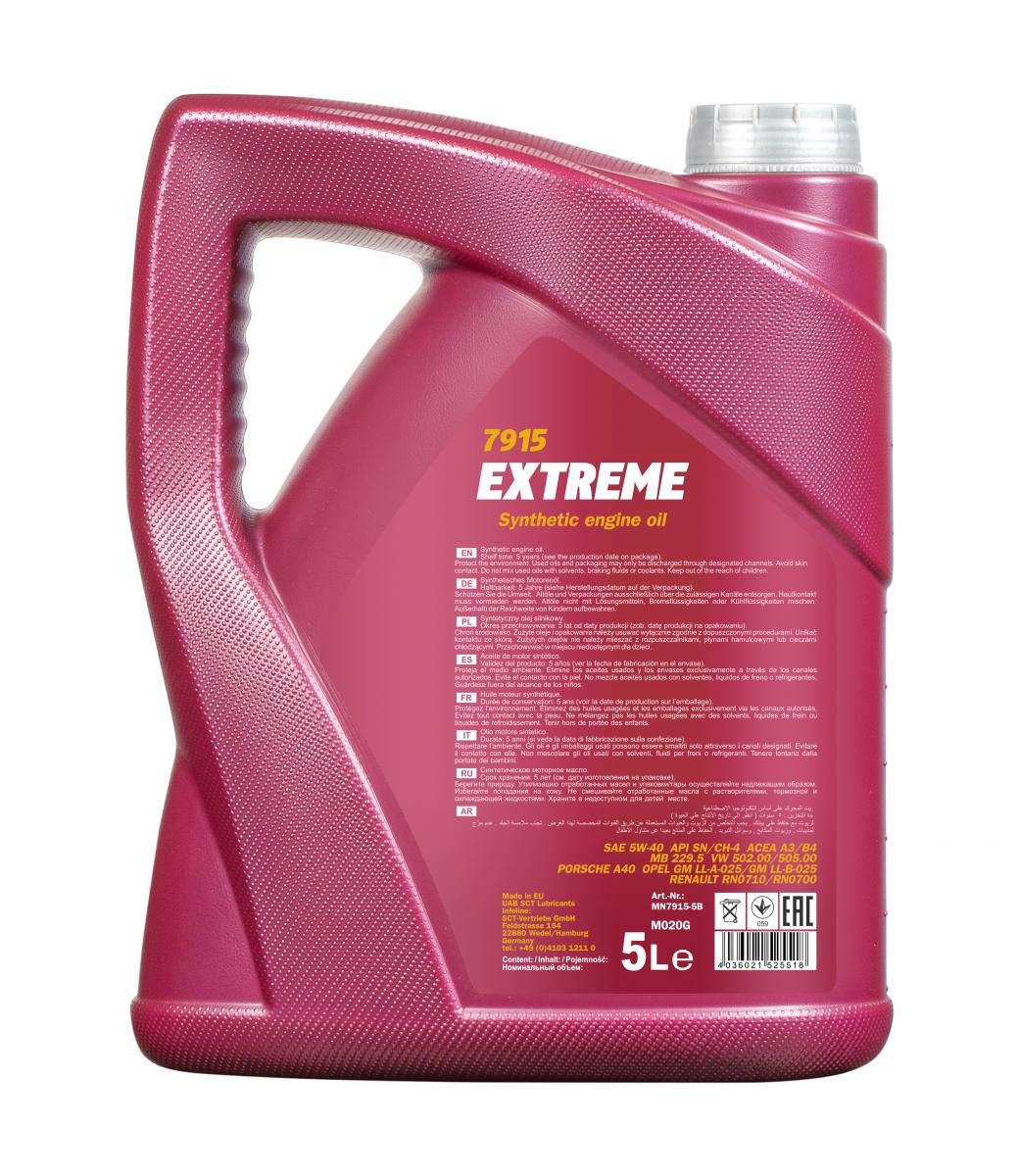 MANNOL Huile moteur Extreme 5W-40 5W40, 7 l – Image 3