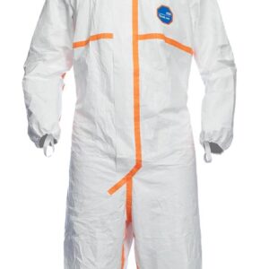 DuPont Tyvek 800J Vêtement de protection chimique à capuche, catégorie III, type 3-B, 4-B, 5-B et 6-B, blanc, robuste et léger, taille L