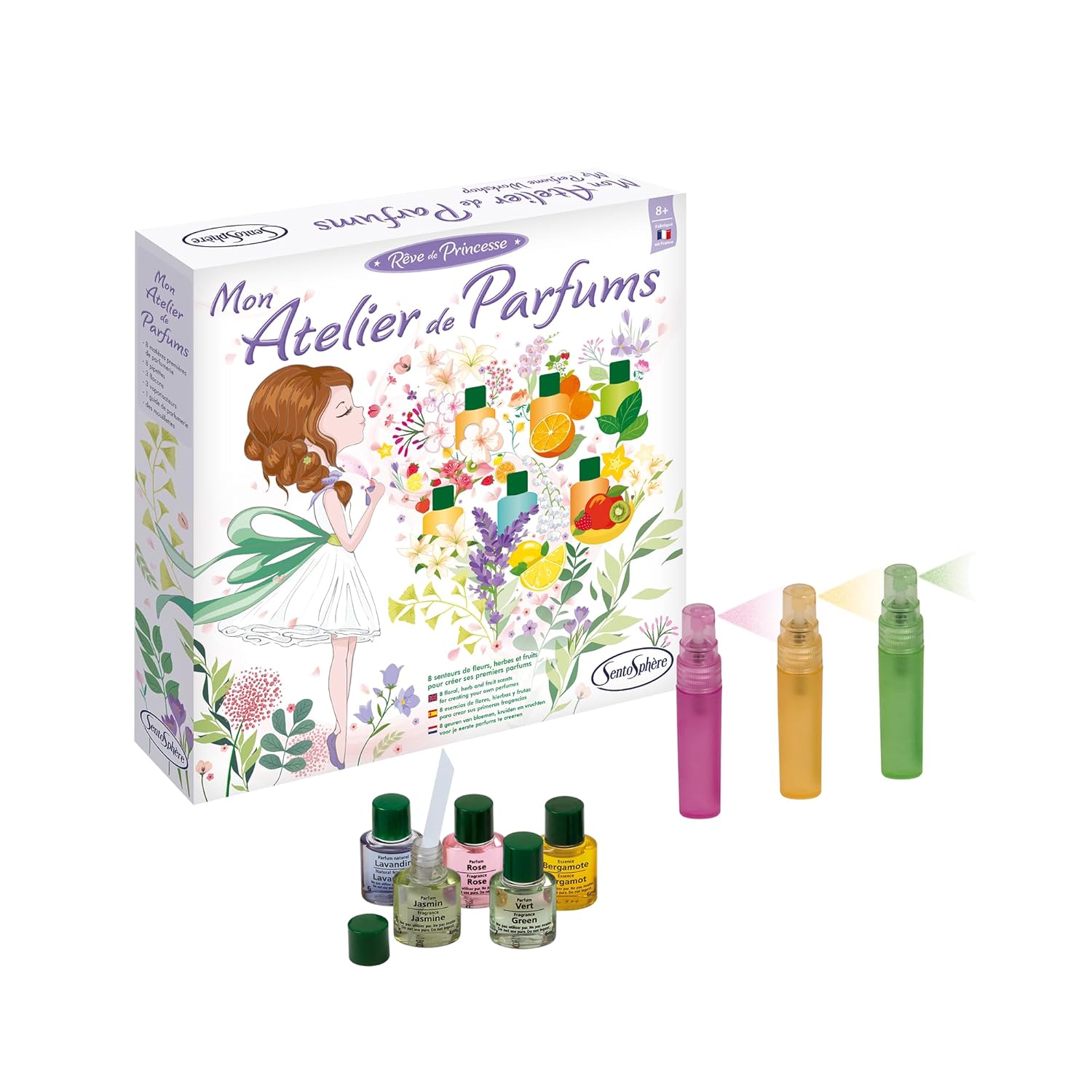 Sentosphère – Rêve de Princesse - Mon Atelier de Parfum - Eaux de toilette aux notes florales, fraîches, fruitées pour enfants - Dès 8 ans - Fabriqué en France - 151