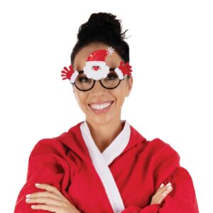 P'TIT CLOWN - Lunettes de Noël - Monture Amusante - Accessoires Photo de Noel - Pour Compléter Déguisement Santa, Fête Christmas, Xmas - Adulte, Unisexe (Lunetes Père Noël)