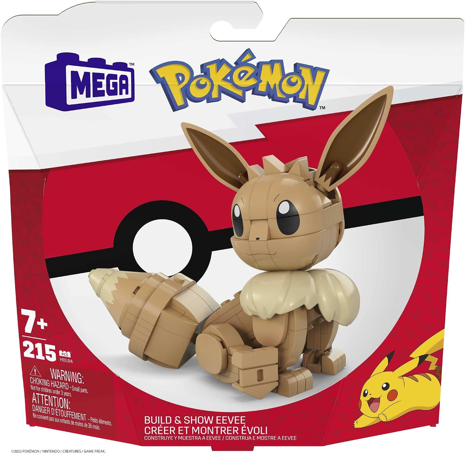 MEGA Pokémon — Figurine Évoli articulée 228 pièces – Image 5