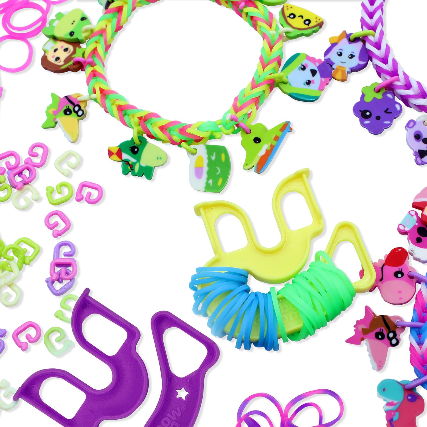 BANDAI Rainbow Loom Loomi Pals — Coffret Bracelets 2100 élastiques – Image 5