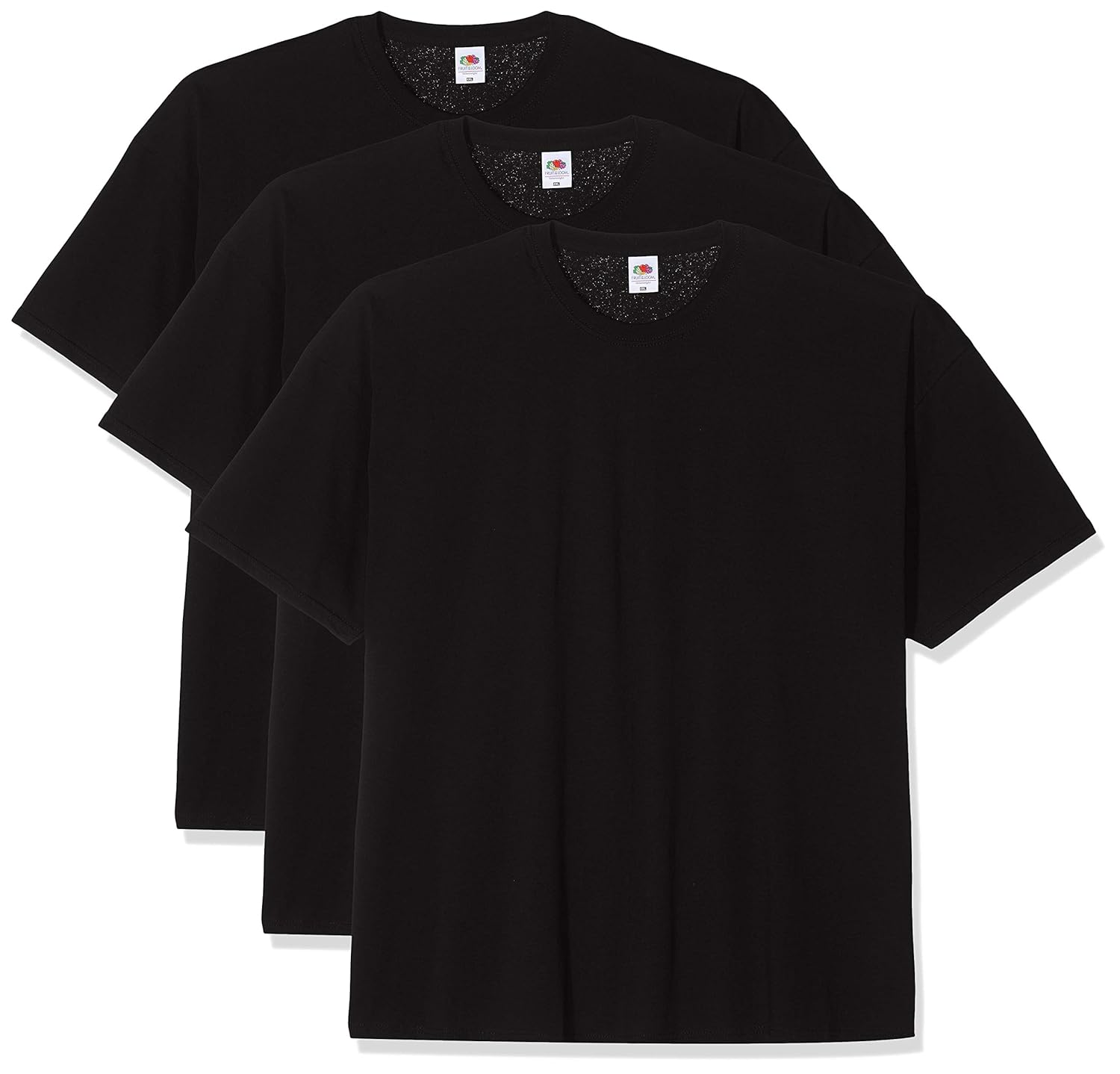 Fruit of the Loom Valueweight Tee, 3 Pack T-Shirt, Noir (Black 36), XXXX-Large (Size:4XL) (Lot de 3) Homme