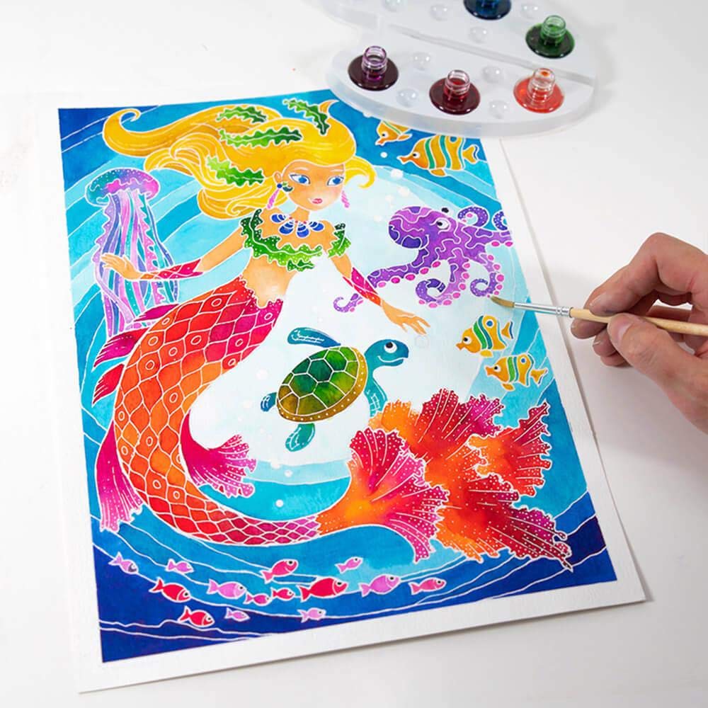 SENTOSPHÈRE Aquarellum Phospho — Kit peinture Sirènes – Image 2