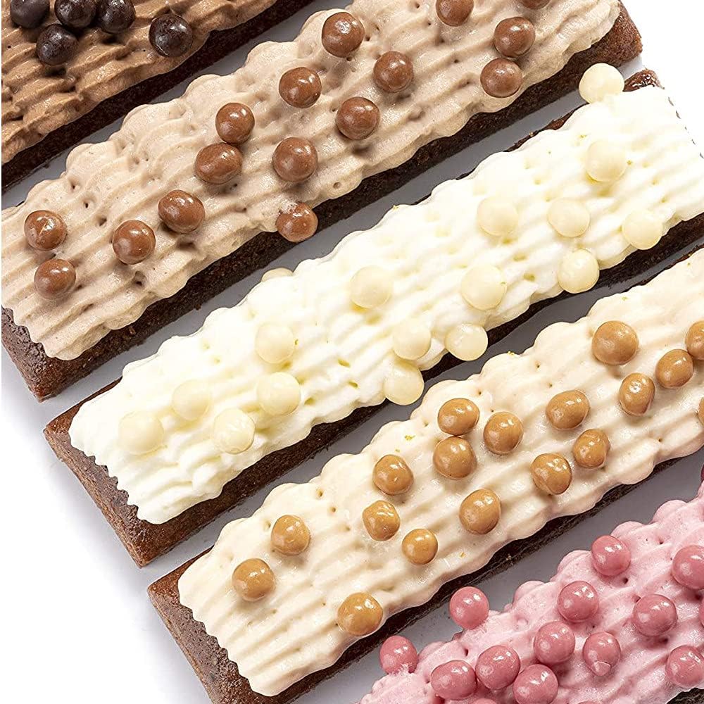 Callebaut Mona Lisa Crisbeads Sachet de 800 g avec fermeture Velcro refermable Boules de céréales aromatisées pour décorer gâteaux, cupcakes, gaufres, crêpes, crêpes (chocolat au lait) – Image 6