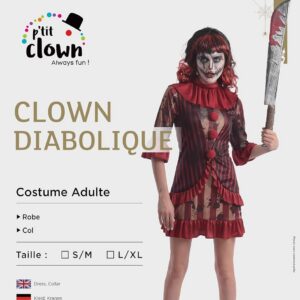 Alternative view of P'TIT CLOWN — Costume Clown Diabolique Femme L-XL
