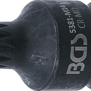 BGS 5381-M14 | Douille à embouts à choc | longueur 43 mm | 12,5 mm (1/2") | denture multiple intérieure (pour XZN) M14