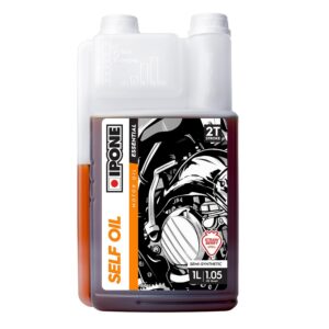 IPONE – Huile Moto 2 Temps Self Oil – Lubrifiant Semi Synthétique - Pour tous les engins – Option Fraise - Bidon-doseur 1 Litre