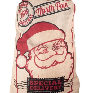 PtitClown - Sac de Père Noël Beige en Toile de Jute PtitClown - Beige
