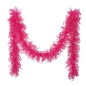 P'tit Clown - Boa Organza - Longueur 180 cm - Unisexe - Accessoire parfait pour Déguisement, Charleston, Années 20, Flapper, Carnaval, Fête costumée (Rose fuchsia)