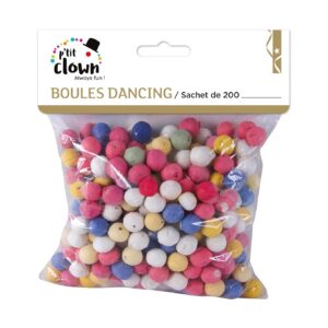 P'tit Clown - 71502 - Boules à Sarbacane en Papier Multicolores - Blowpipe Balls - Accessoire de Fête Amusant pour Jeux et Animations - Parfait pour Carnaval, Nouvel an, Saint Sylvestre - Lot de 200