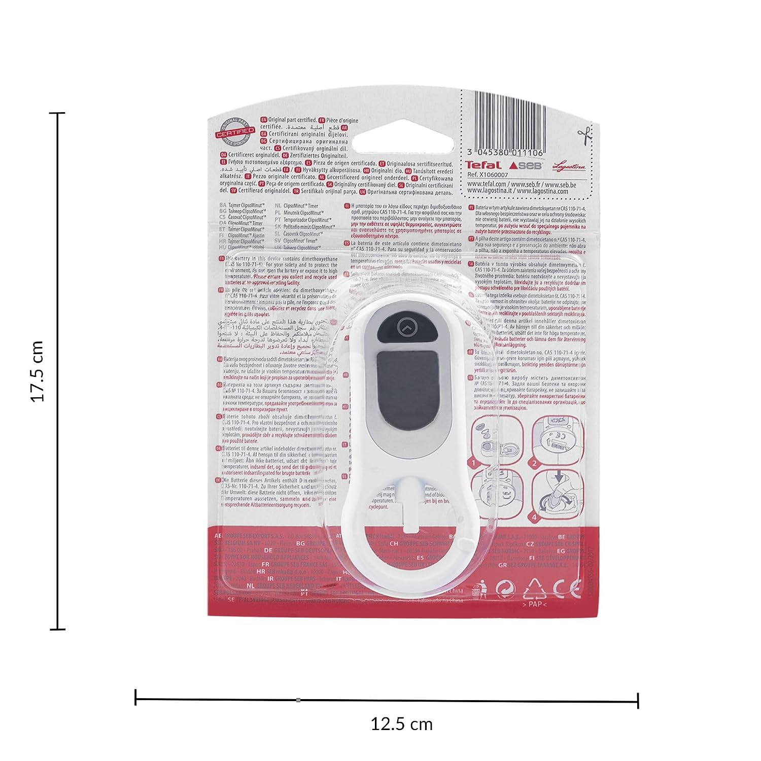 SEB Clipso Minut' — Minuteur adaptable Blanc – Image 4